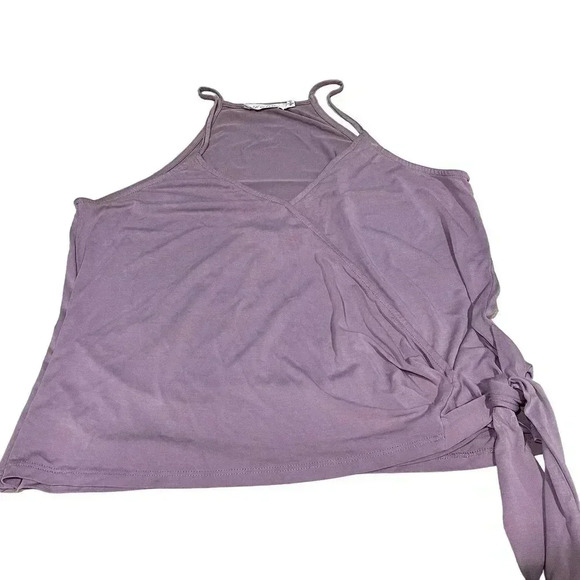 ALL IN FAVOR Side Tie Tank Top Lavender Large - Picture 4 of 5